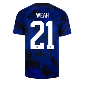 Lacne Muži Futbalové dres Spojené štáty Timothy Weah #21 MS 2022 Krátky Rukáv - Preč